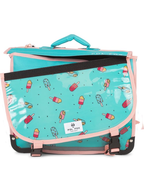 Cartable scolaire fille POL FOX ICE POP 38 cm réversible 2 compartiments rose et bleu motif glace - Kiabi Cartable scolaire fille POL FOX ICE POP 38 cm réversible 2 compartiments rose et bleu motif glace - Kiabi