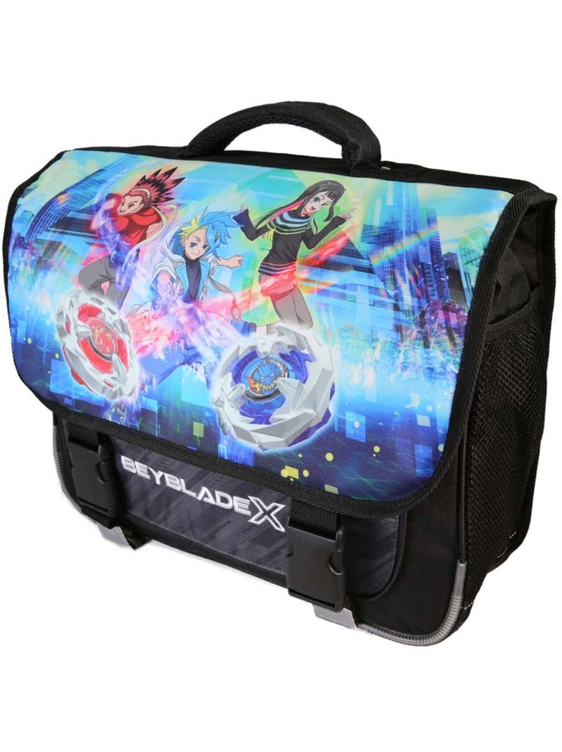 Cartable scolaire garçon 38 cm 2 compartiments BEYBLADE X noir bleu Noir/Bleu/Rouge/Blanc - Kiabi