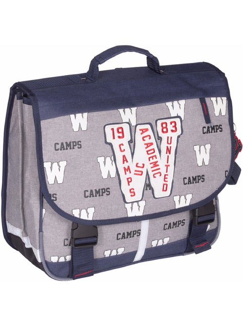 Cartable scolaire garçon 38 cm 2 compartiments CAMPS gris bleu - Kiabi