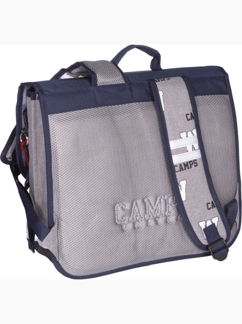 Cartable scolaire garçon 38 cm 2 compartiments CAMPS gris bleu - Kiabi