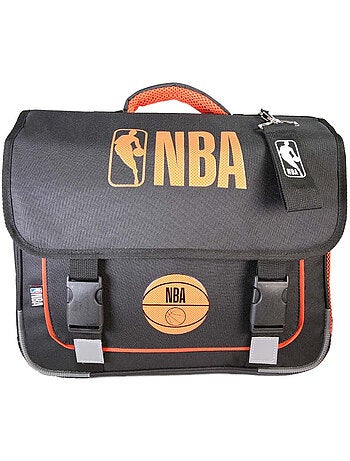 Cartable scolaire garçon 38 cm 2 compartiments NBA noir orange