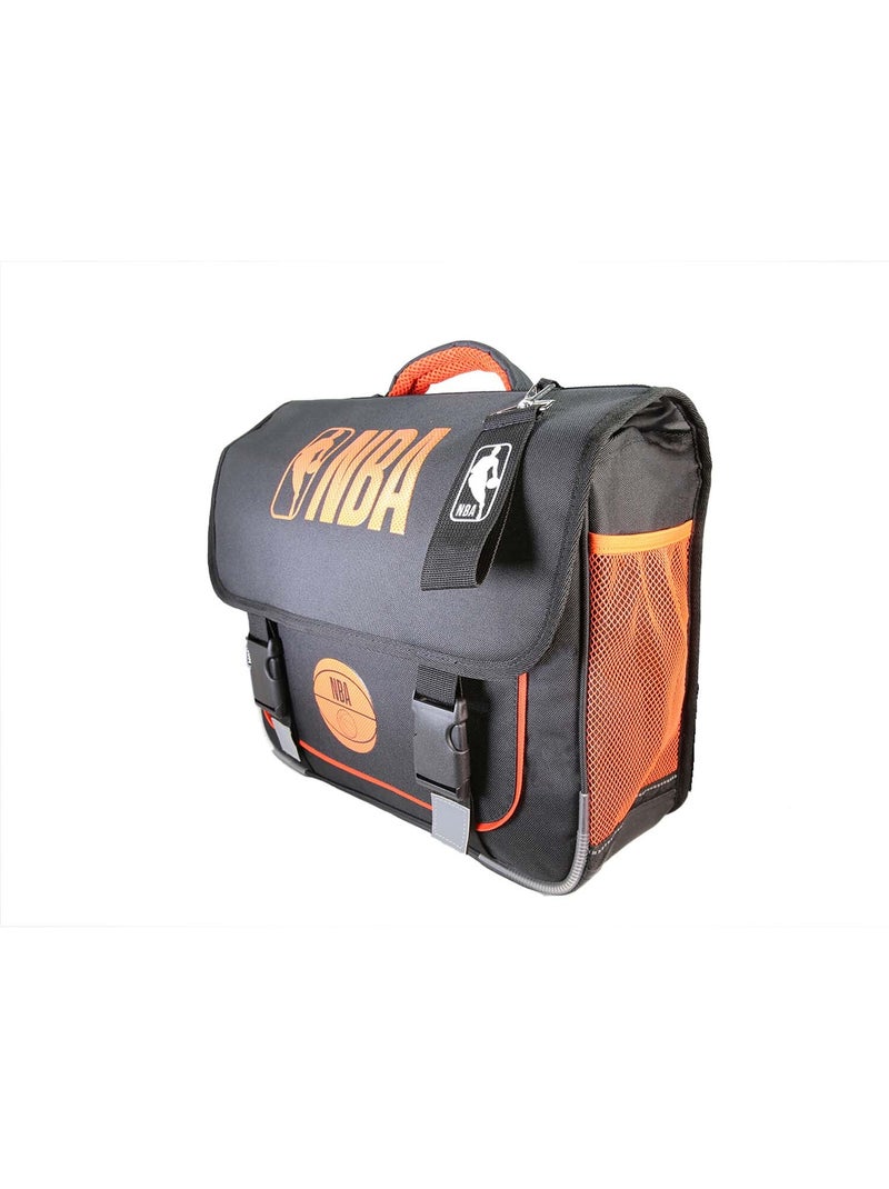 Cartable scolaire garçon 38 cm 2 compartiments NBA noir orange Noir - Kiabi