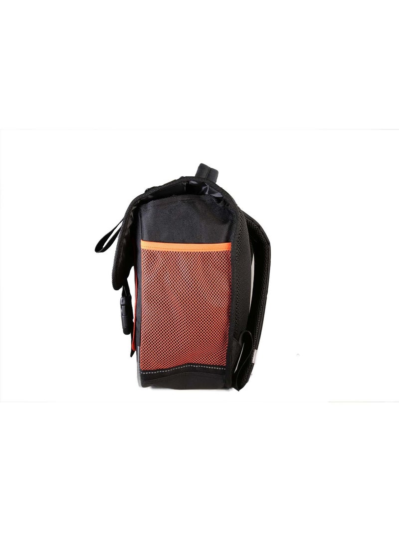 Cartable scolaire garçon 38 cm 2 compartiments NBA noir orange Noir - Kiabi