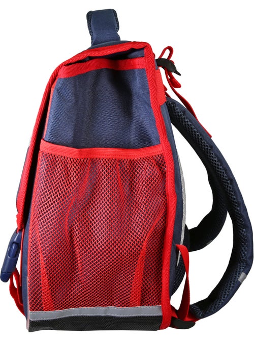 Cartable scolaire garçon Phileas Voiture 38 cm – 2 compartiments – Bleu et rouge - Kiabi