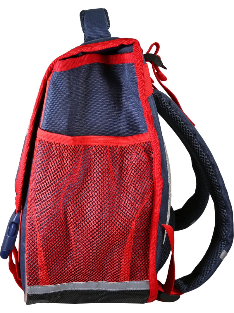 Cartable scolaire garçon Phileas Voiture 38 cm – 2 compartiments – Bleu et rouge Bleu - Kiabi