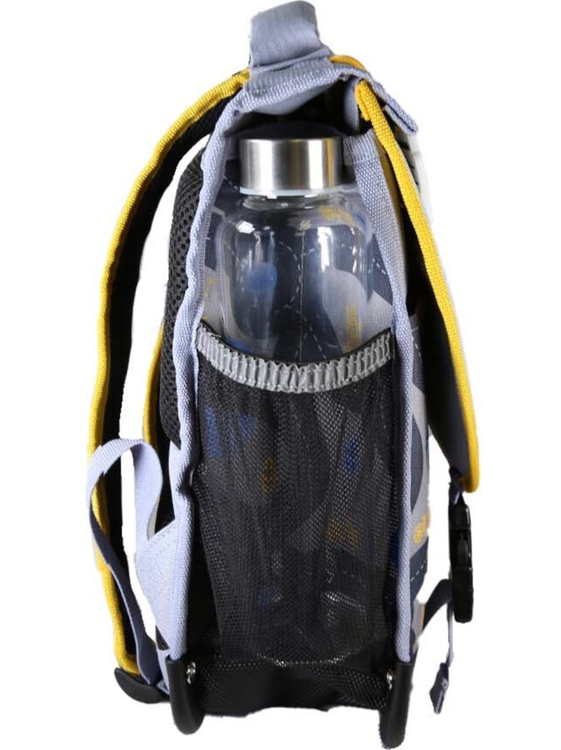 Cartable scolaire garçon POL FOX RACE 38 cm réversible 2 compartiments gris motif voiture Multicolore - Kiabi