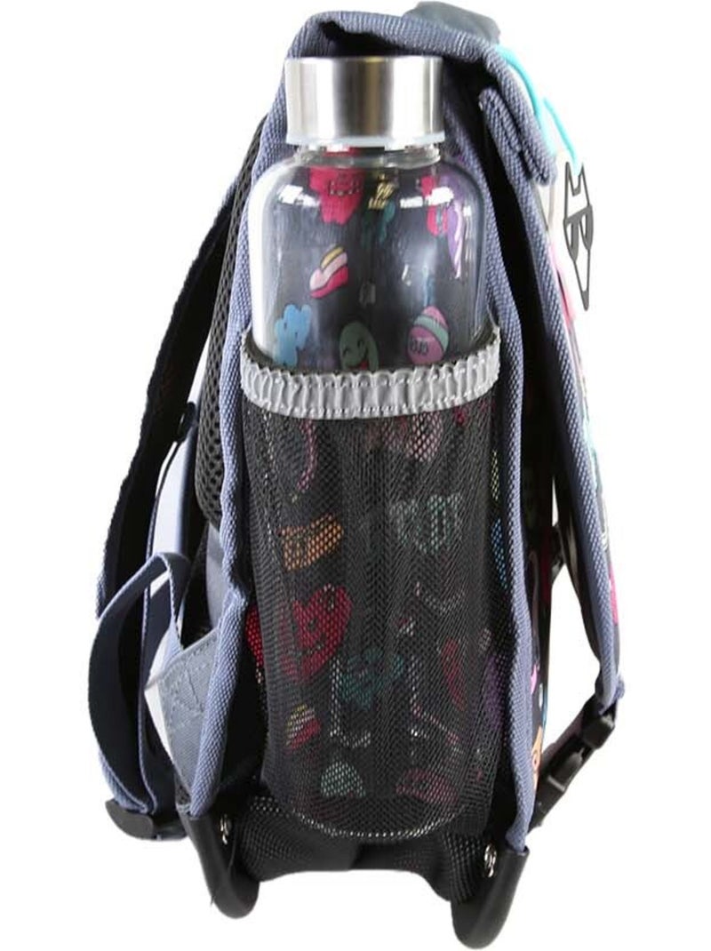 Cartable scolaire garçon POL FOX STREET ART 38 cm réversible 2 compartiments gris motifs graffiti Multicolore - Kiabi
