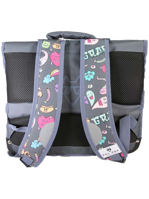 Cartable scolaire garçon POL FOX STREET ART 38 cm réversible 2 compartiments gris motifs graffiti - Kiabi Cartable scolaire garçon POL FOX STREET ART 38 cm réversible 2 compartiments gris motifs graffiti - Kiabi