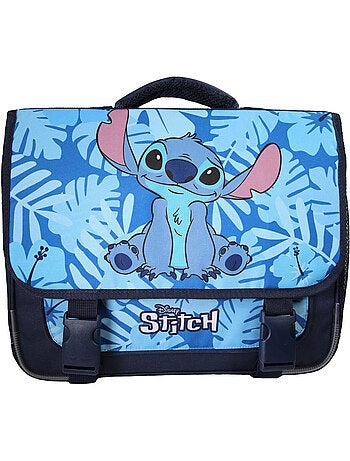 Cartable scolaire garçon Stitch 38 cm – 2 compartiments – Bleu