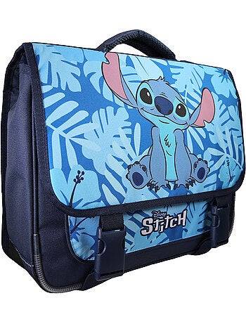 Cartable scolaire garçon Stitch 38 cm – 2 compartiments – Bleu