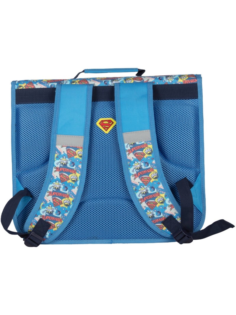 Cartable scolaire garçon Superman 38 cm bleu et rouge 2 compartiments Multicolore - Kiabi