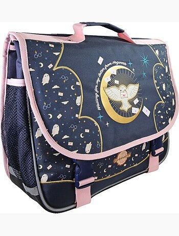 Cartable scolaire Harry Potter 38 cm primaire bleu et rose 2 compartiments