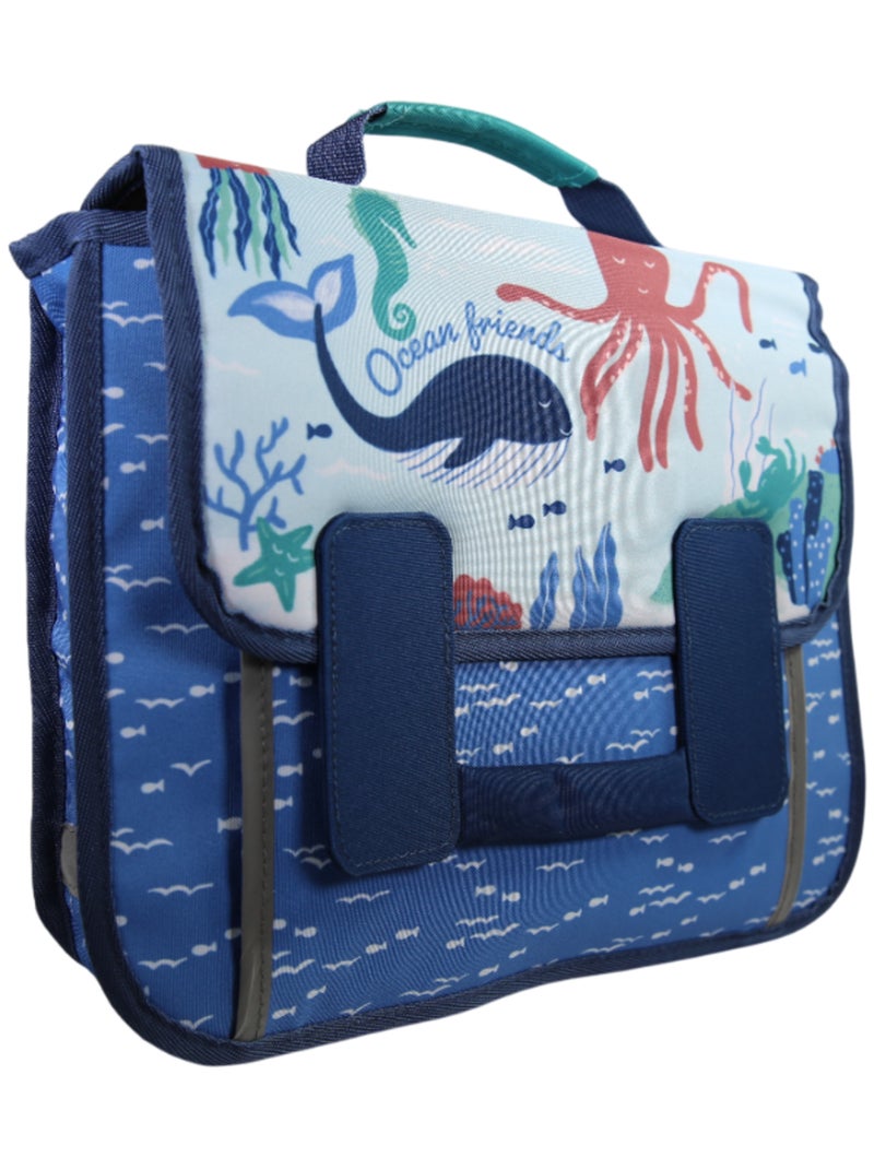 Cartable Scolaire Maternelle Océan 28cm - Bleu - 1 compartiment - Bodypack Bleu - Kiabi