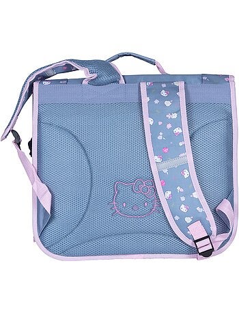 Cartable scolaire primaire 38 cm 2 compartiments HELLO KITTY Delicate Flowers bleu rose