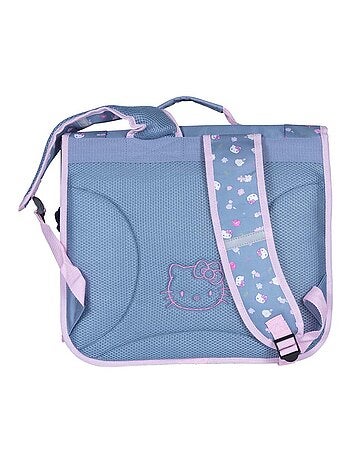 Cartable scolaire primaire 38 cm 2 compartiments HELLO KITTY Delicate Flowers bleu rose