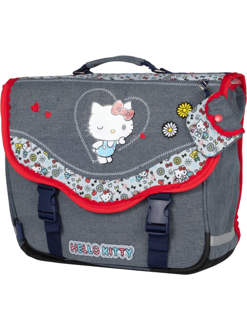 Cartable scolaire primaire 38 cm 2 compartiments HELLO KITTY Kiss Kiss gris rouge Gris - Kiabi