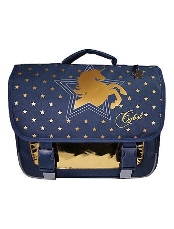 Cartable Scolaire Primaire 38cm Cybel Bleu Marine 2 Compartiments - Bagtrotter