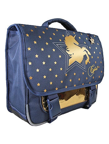 Cartable Scolaire Primaire 38cm Cybel Bleu Marine 2 Compartiments - Bagtrotter