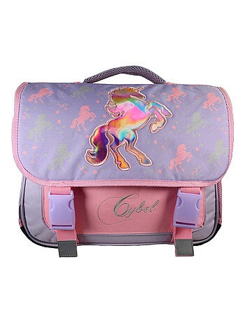 Cartable Scolaire Primaire 38cm Cybel Violet 2 Compartiments - Bagtrotter