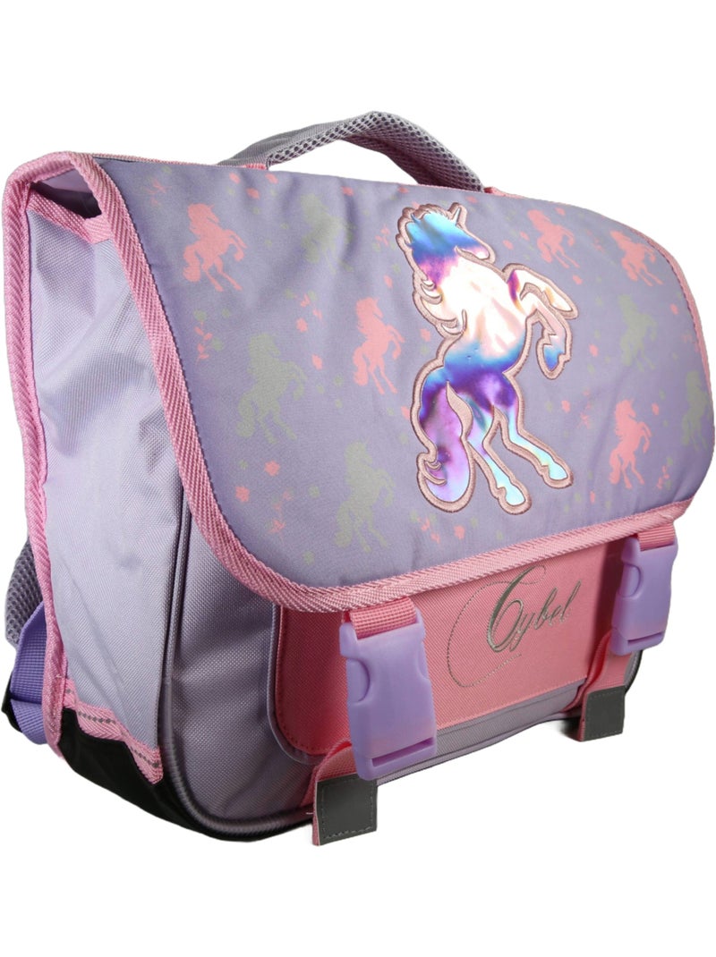 Cartable Scolaire Primaire 38cm Cybel Violet 2 Compartiments - Bagtrotter Violet - Kiabi
