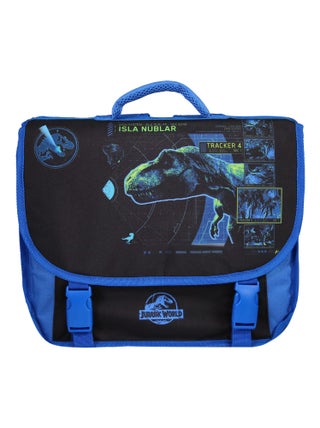 Cartable Scolaire Primaire 38cm Jurassic World Noir et Bleu  2 Compartiments Bagtrotter