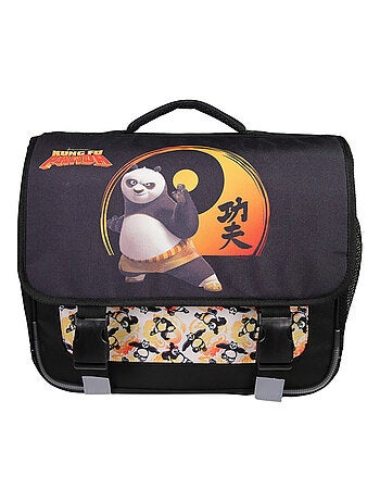 Cartable Scolaire Primaire 38cm Kung Fu Panda Noir 2 Compartiments - Bagtrotter
