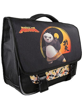 Cartable Scolaire Primaire 38cm Kung Fu Panda Noir 2 Compartiments - Bagtrotter