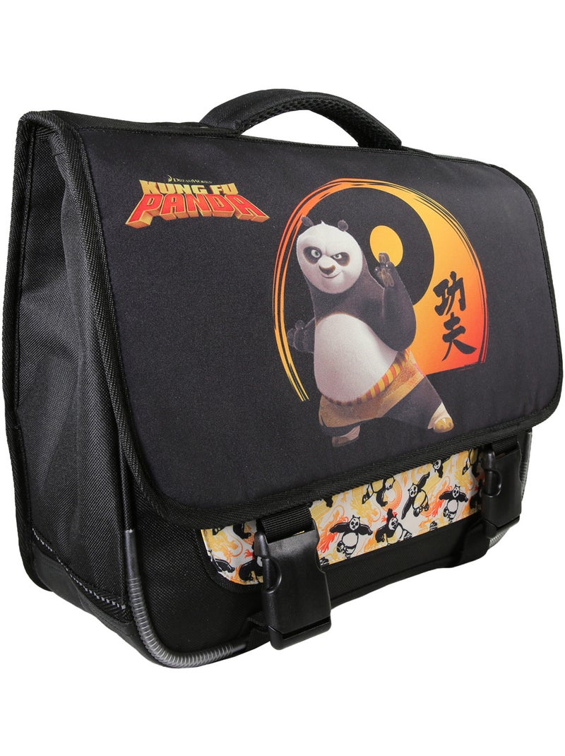 Cartable Scolaire Primaire 38cm Kung Fu Panda Noir  2 Compartiments - Bagtrotter Noir - Kiabi