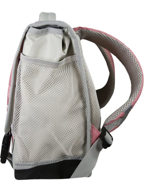Cartable Scolaire Primaire 38cm Lili Lou gris et rose  2 Compartiments - Bagtrotter - Kiabi