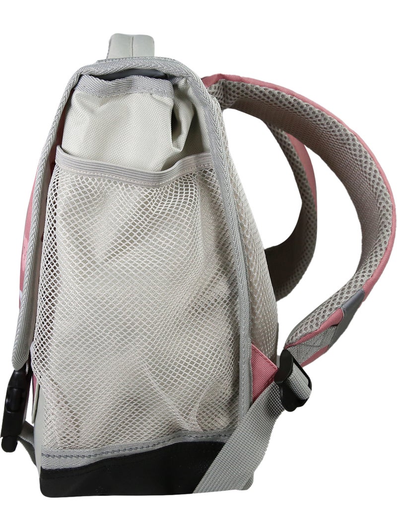 Cartable Scolaire Primaire 38cm Lili Lou gris et rose  2 Compartiments - Bagtrotter Gris - Kiabi