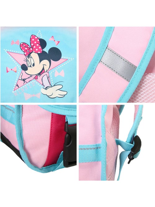 Cartable Scolaire Primaire 38cm Minnie Rose  2 Compartiments - Bagtrotter - Kiabi