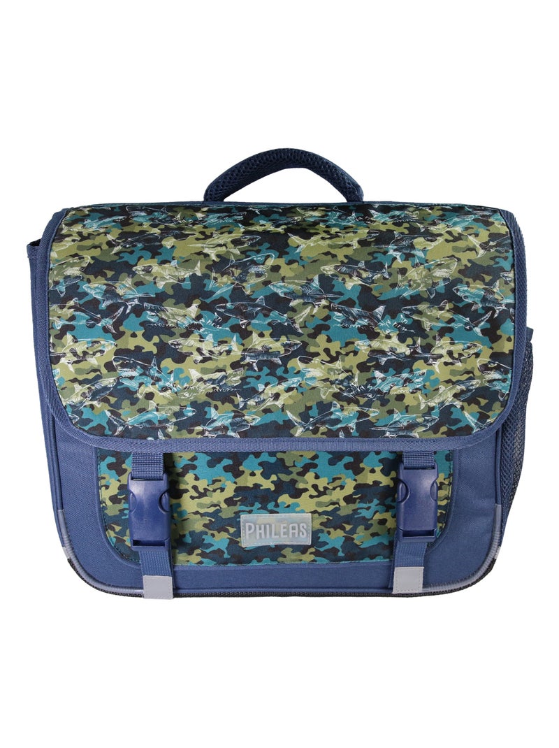 Cartable Scolaire Primaire 38cm Phileas - Requins Bleu Marine  2 Compartiments - Bagtrotter Bleu marine - Kiabi