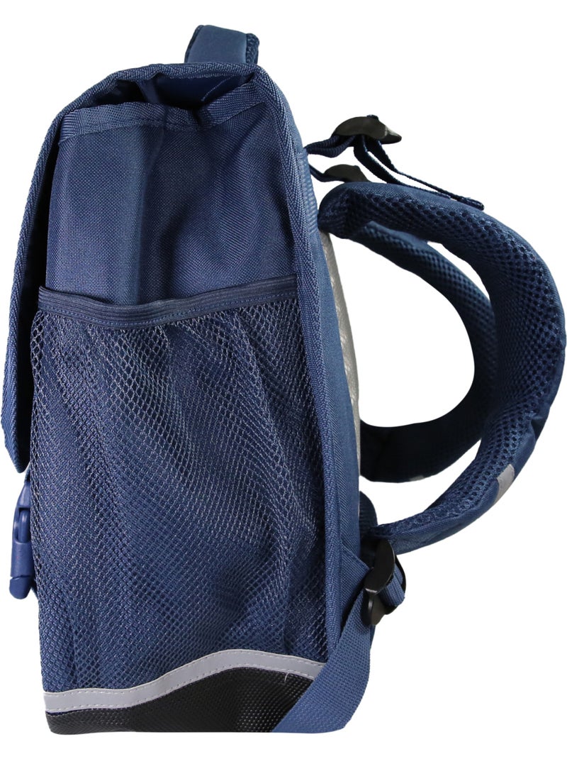 Cartable Scolaire Primaire 38cm Phileas - Requins Bleu Marine  2 Compartiments - Bagtrotter Bleu marine - Kiabi