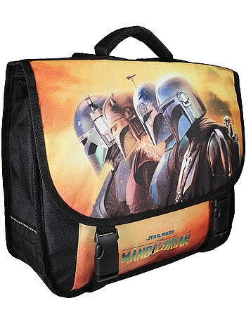 Cartable scolaire Star Wars 38 cm garçon noir et orange 2 compartiments