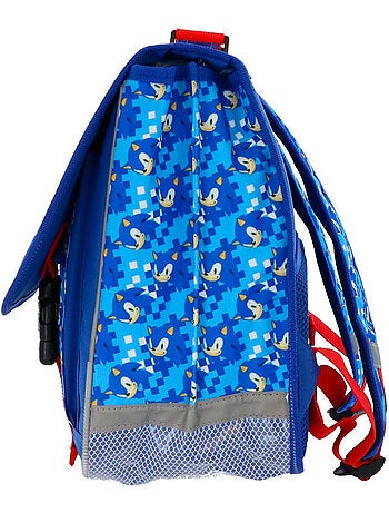 Cartable Sonic Flash 41 cm en polyester robuste bandes réfléchissantes