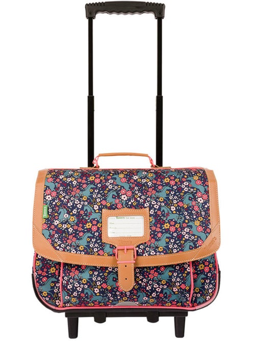 Cartable trolley 38 cm Alba à roulettes bandes réfléchissantes 2 compartiments Tann's - Kiabi