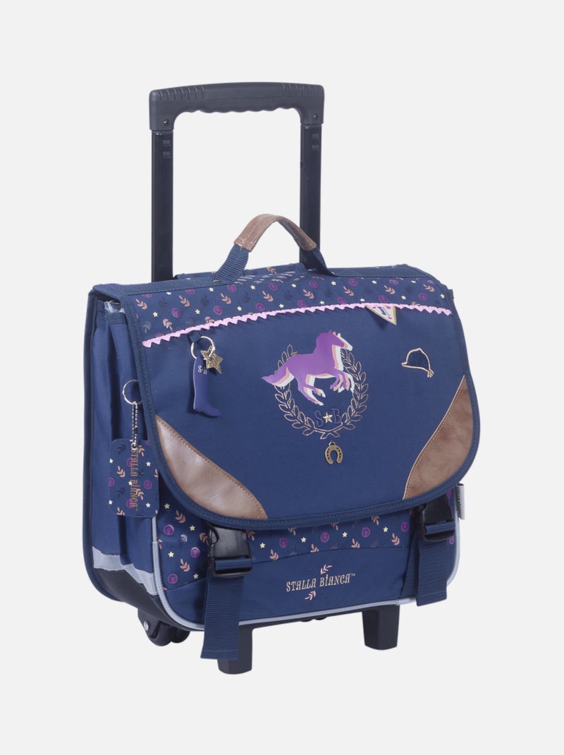 CARTABLE TROLLEY 38 CM STALLA BIANCA Bleu marine - Kiabi