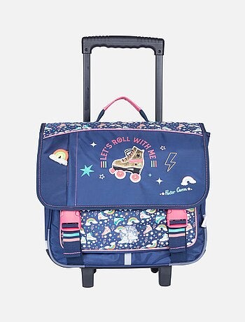 Cartable trolley fille KIP Roller bleu