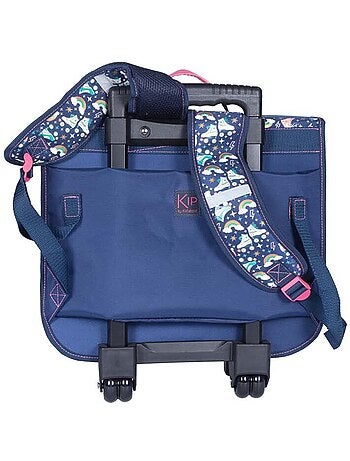 Cartable trolley fille KIP Roller bleu