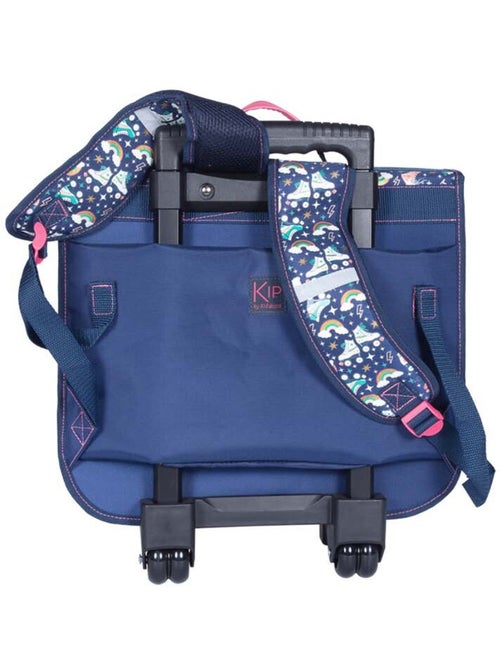 Cartable trolley fille KIP Roller bleu - Kiabi