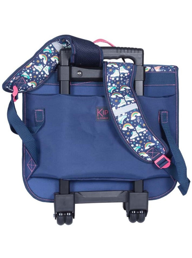Cartable trolley fille KIP Roller bleu Gris - Kiabi