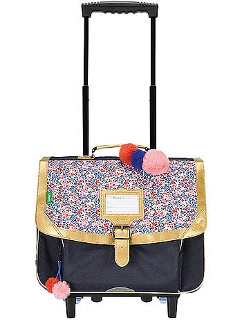 Cartable trolley polyester recyclé imprimé fleuri Tann's Antonia 38 CM