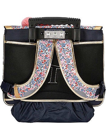 Cartable trolley polyester recyclé imprimé fleuri Tann's Antonia 38 CM