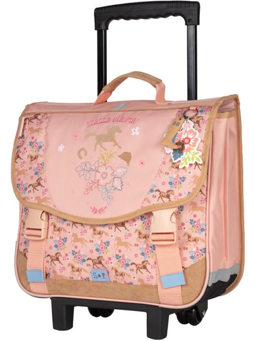 Cartable trolley scolaire Galop imprimé chevaux Stalla Bianca 38 CM - Kiabi