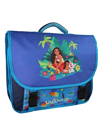Cartable Vaiana 38 cm bleu 2 compartiments école primaire – bagtrotter