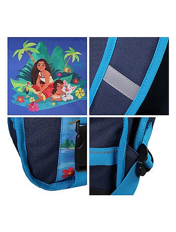 Cartable Vaiana 38 cm bleu 2 compartiments école primaire – bagtrotter