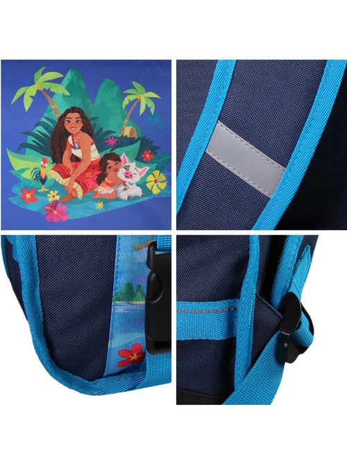 Cartable Vaiana 38 cm bleu 2 compartiments école primaire – bagtrotter - Kiabi
