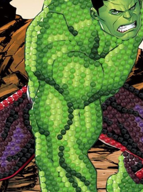 Carte à diamanter - Hulk de Marvel 18x18cm - Crystal Art - Kiabi