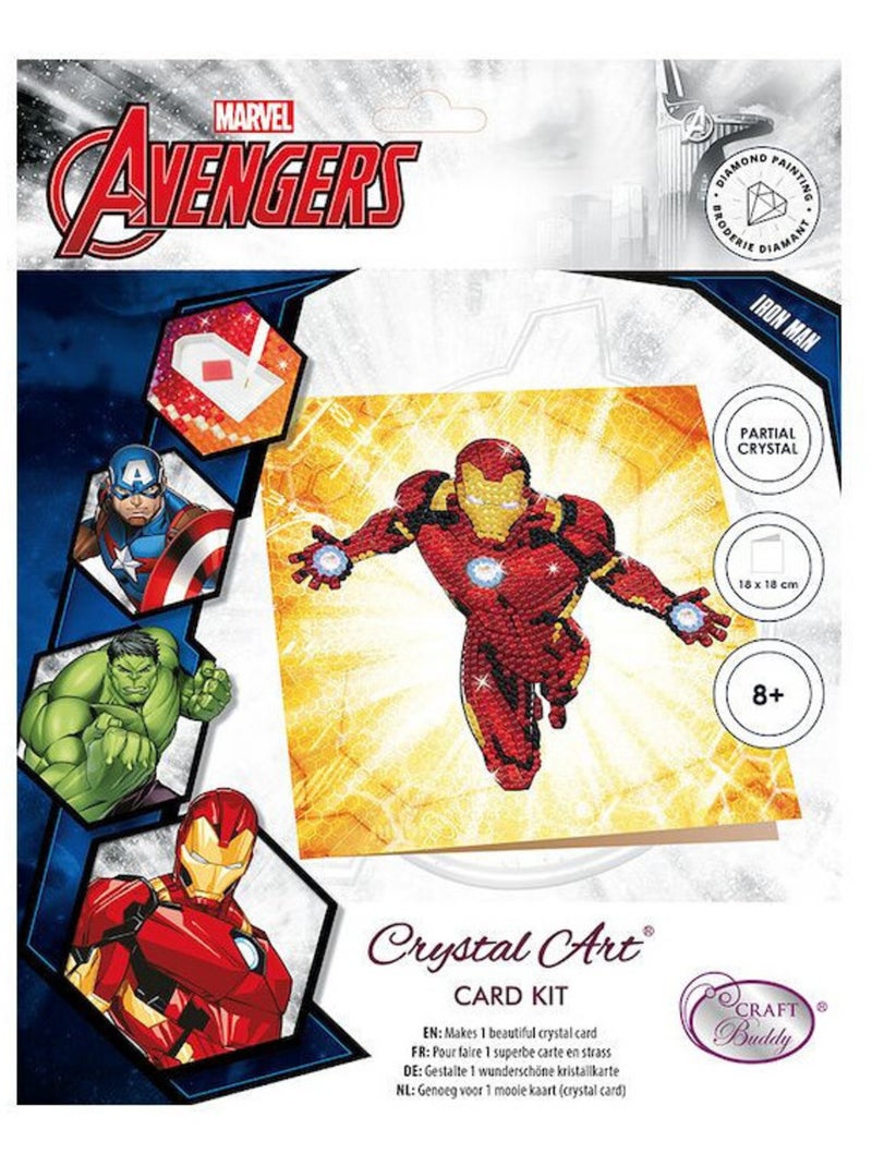 Carte à diamanter - Iron Man de Marvel 18x18cm - Crystal Art N/A - Kiabi