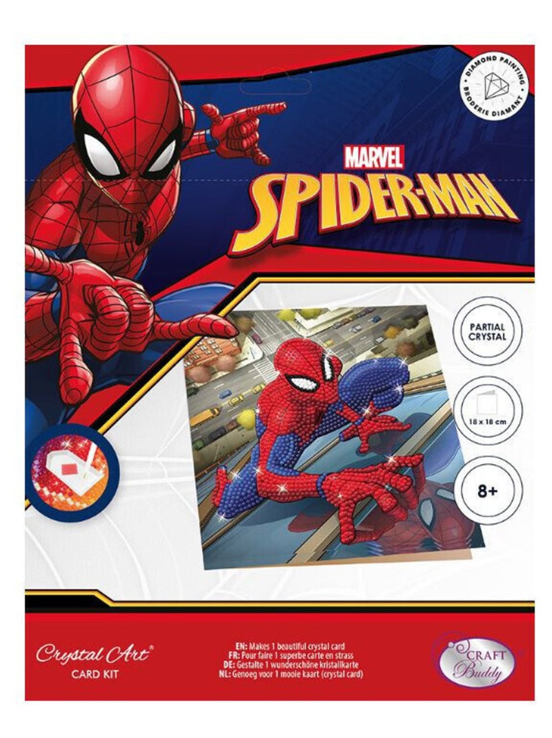 Carte à diamanter - Spider-Man de Marvel 18x18cm - Crystal Art N/A - Kiabi